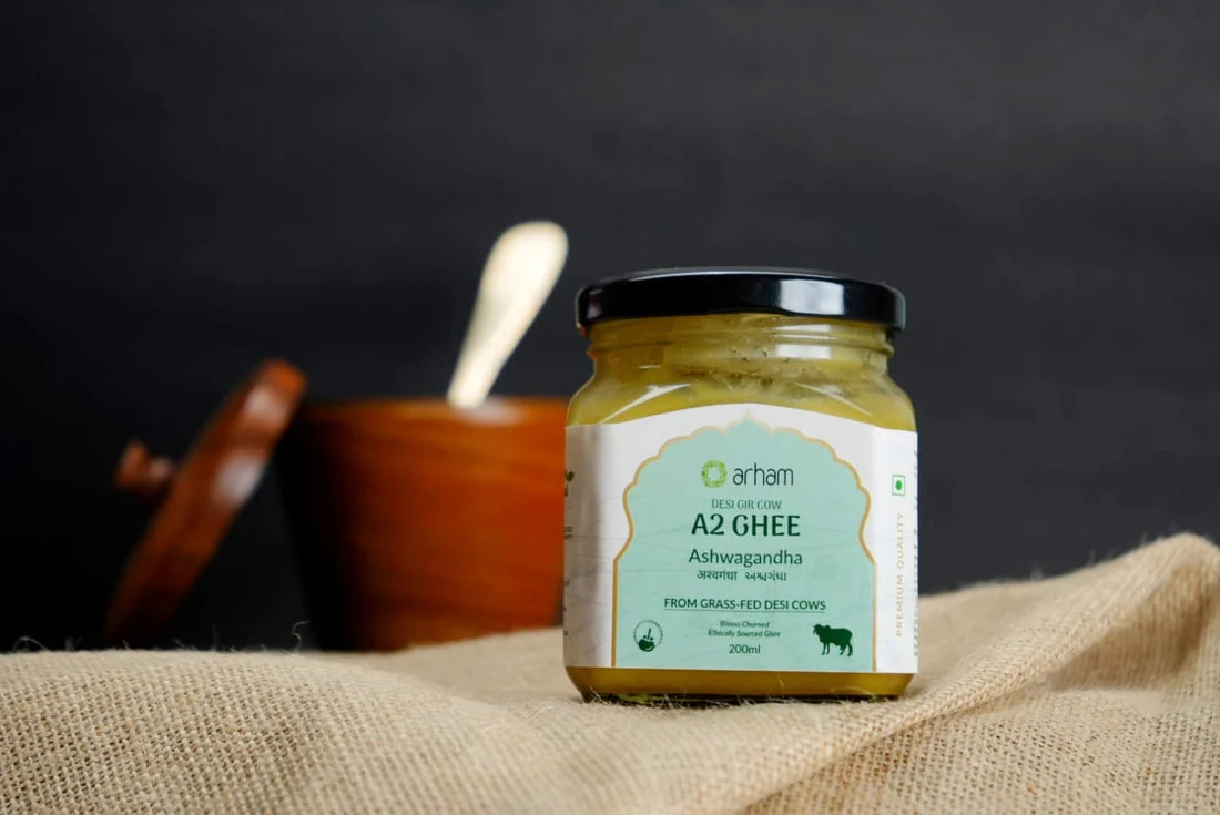 A2 Ashwagandha Ghee – 100% Natural Bilona Churned Ghee | 200ml