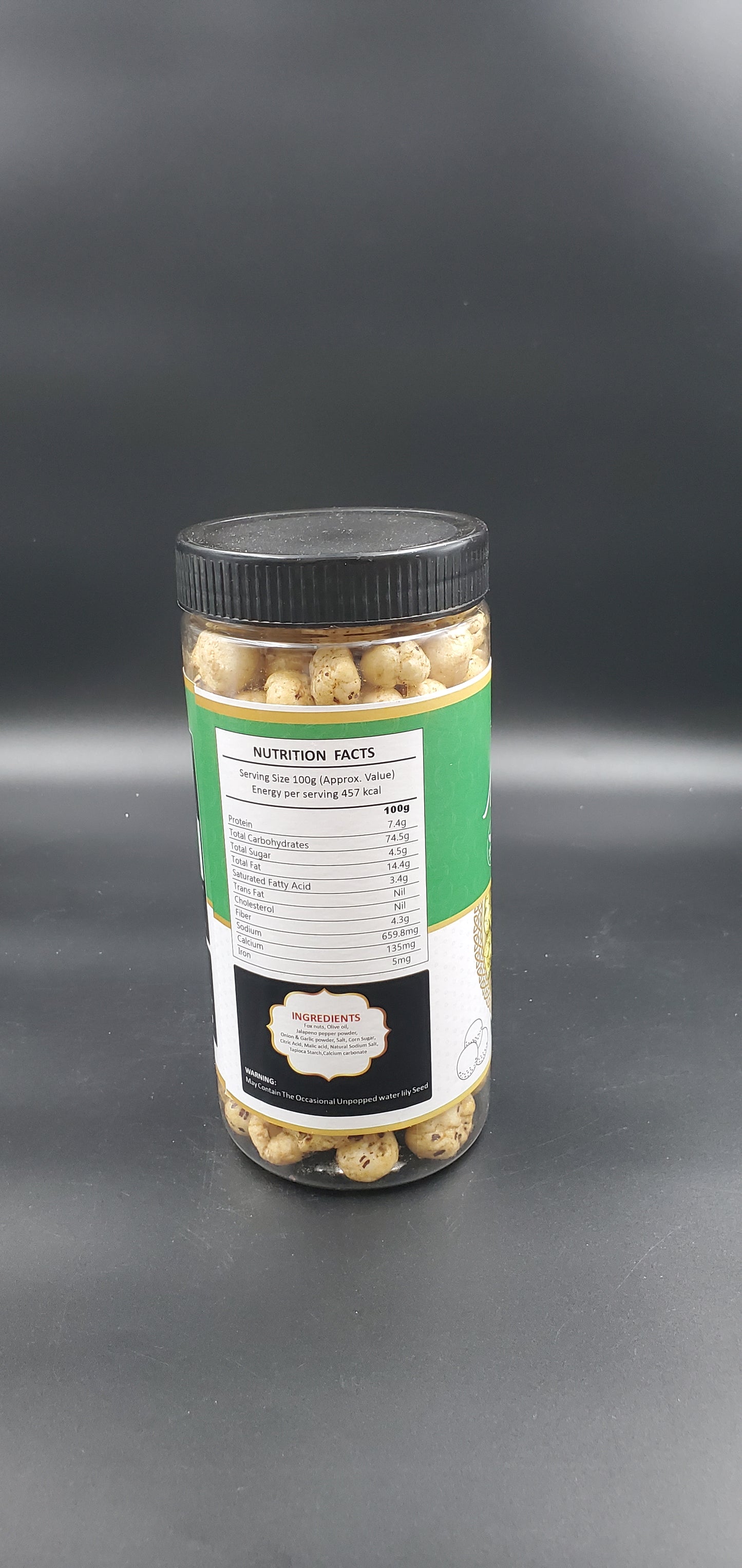 Roasted & Flavoured Makhana Combo (Jalapeno & Black Pepper and Salt) | Healthy Party Snacks, Namkeen Flavour for Lotus Seeds Phool Makhana and Puffed Kernels | Tasty & Nutritious | Pack Of 2 | 200gm
