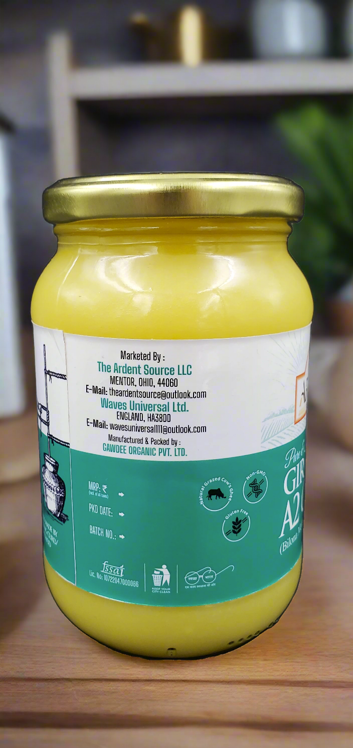 A2 Gir Cow Ghee UK | 100% Natural Desi Ghee | Bilona Churned Traditional Clarified Butter for Indian Cooking & Sweets