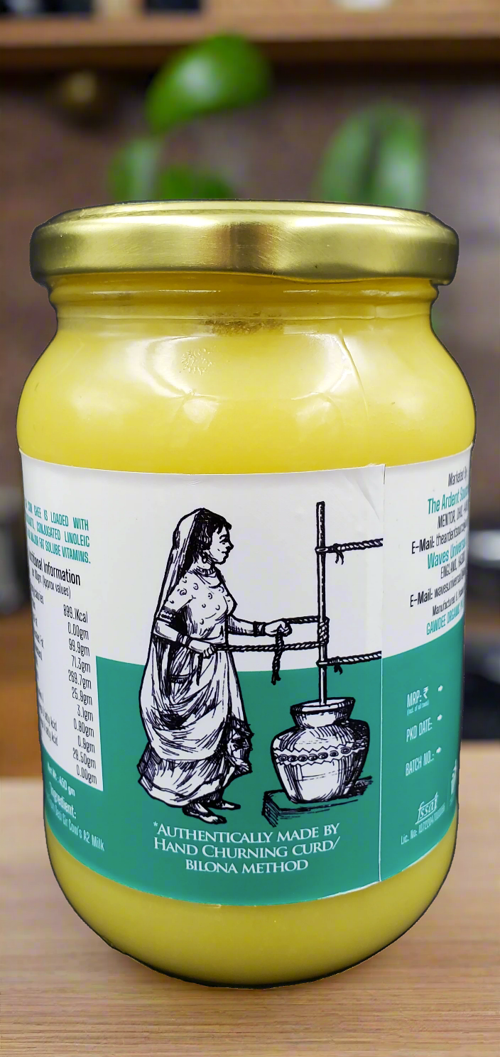 A2 Gir Cow Ghee UK | 100% Natural Desi Ghee | Bilona Churned Traditional Clarified Butter for Indian Cooking & Sweets