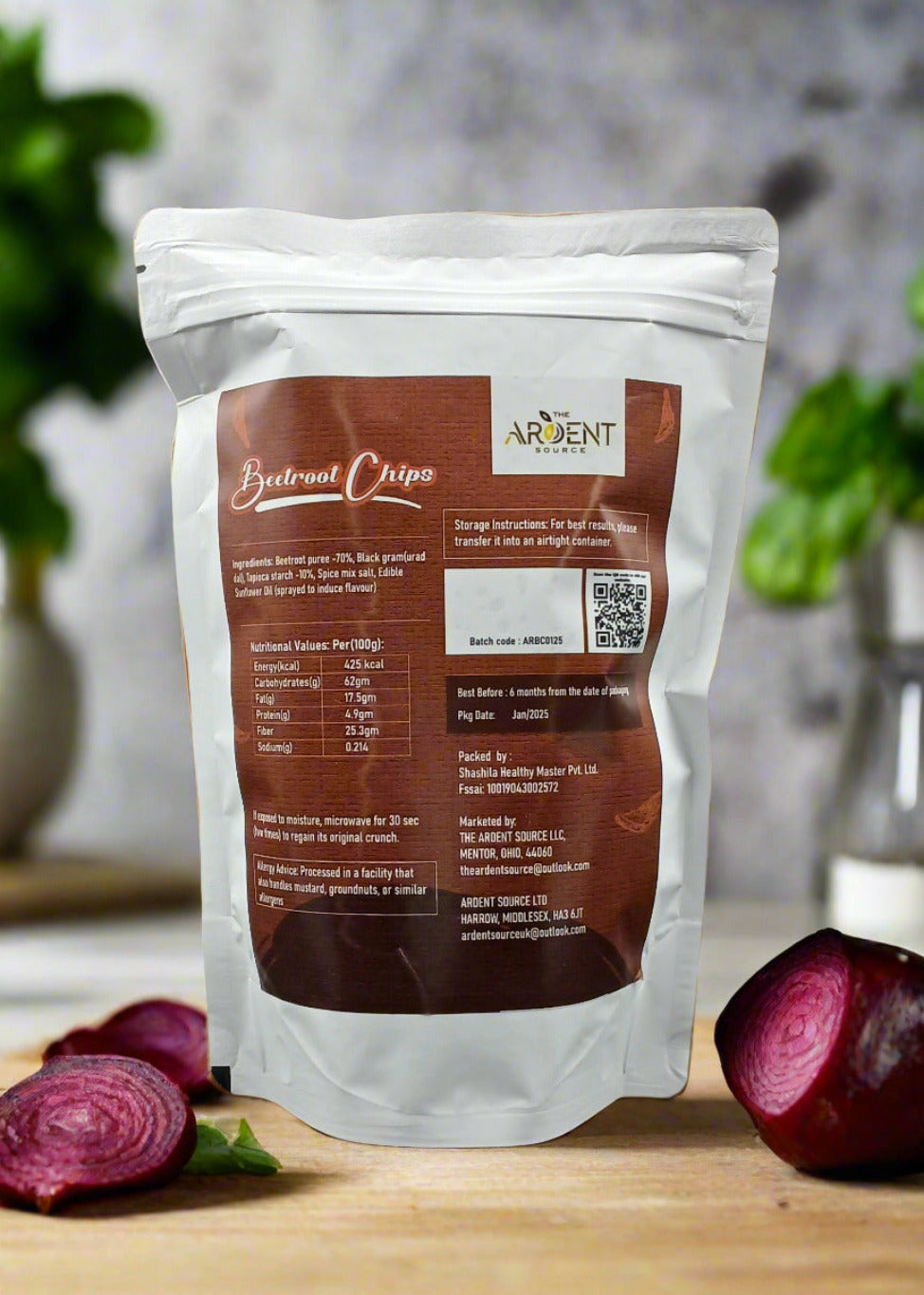 Baked Beetroot Chips | Crispy Beetroot | High Dietary Fiber & Nutrient | Gluten-Free Snacks | High Protein & Fiber | No Maida