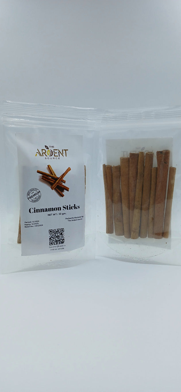 Cinnamon Sticks (50gm / 1.76 Oz) | Cinnamon Quills | Cannelle | Canela | Dalchini Sticks | Sweet and Aromatic for Cooking