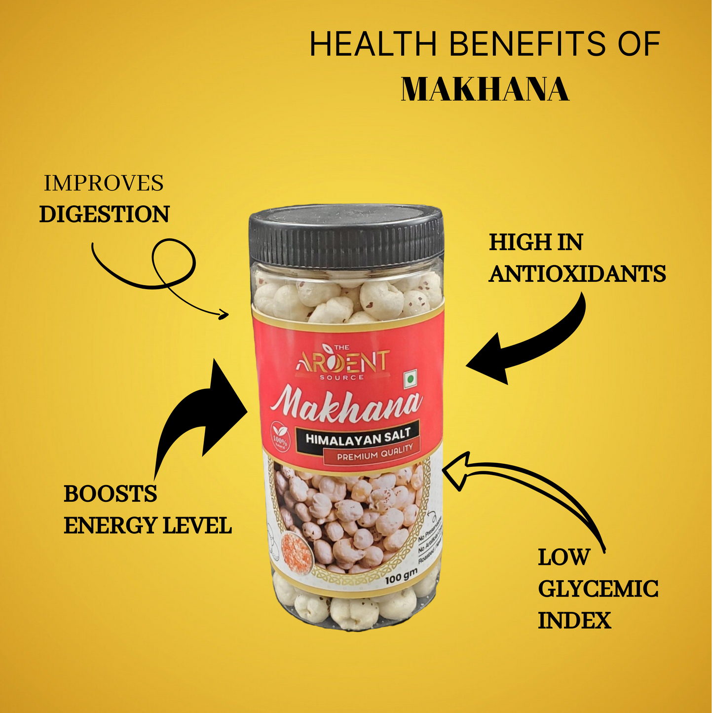 Roasted & Flavoured Makhana Combo (Himalayan Salt & Black Pepper & Salt) | Healthy Party Snacks, Namkeen Flavour for Lotus Seeds Phool Makhana and Puffed Kernels | Tasty & Nutritious | Pack Of 2 | 200gm