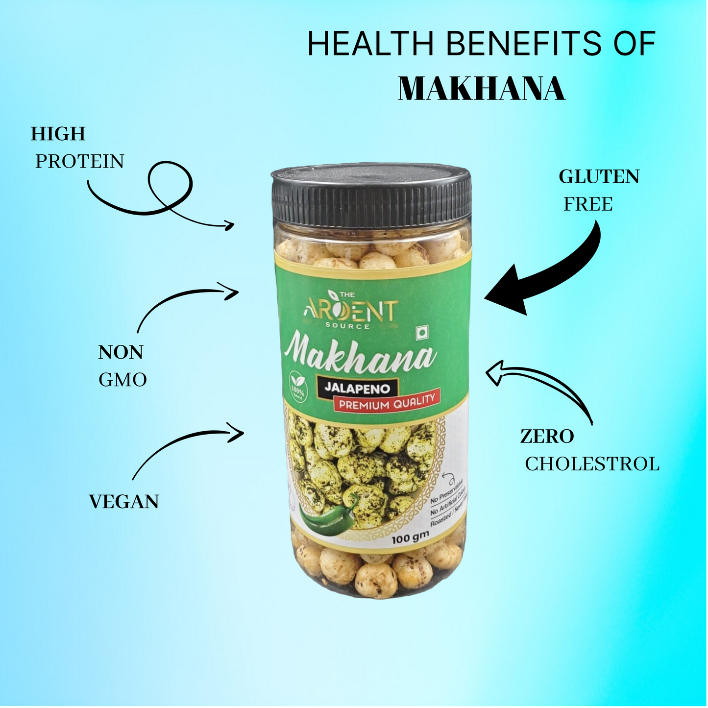Roasted Makhana (Fox Nuts) – Snack | 100g Healthy Crunch | Ardent Source