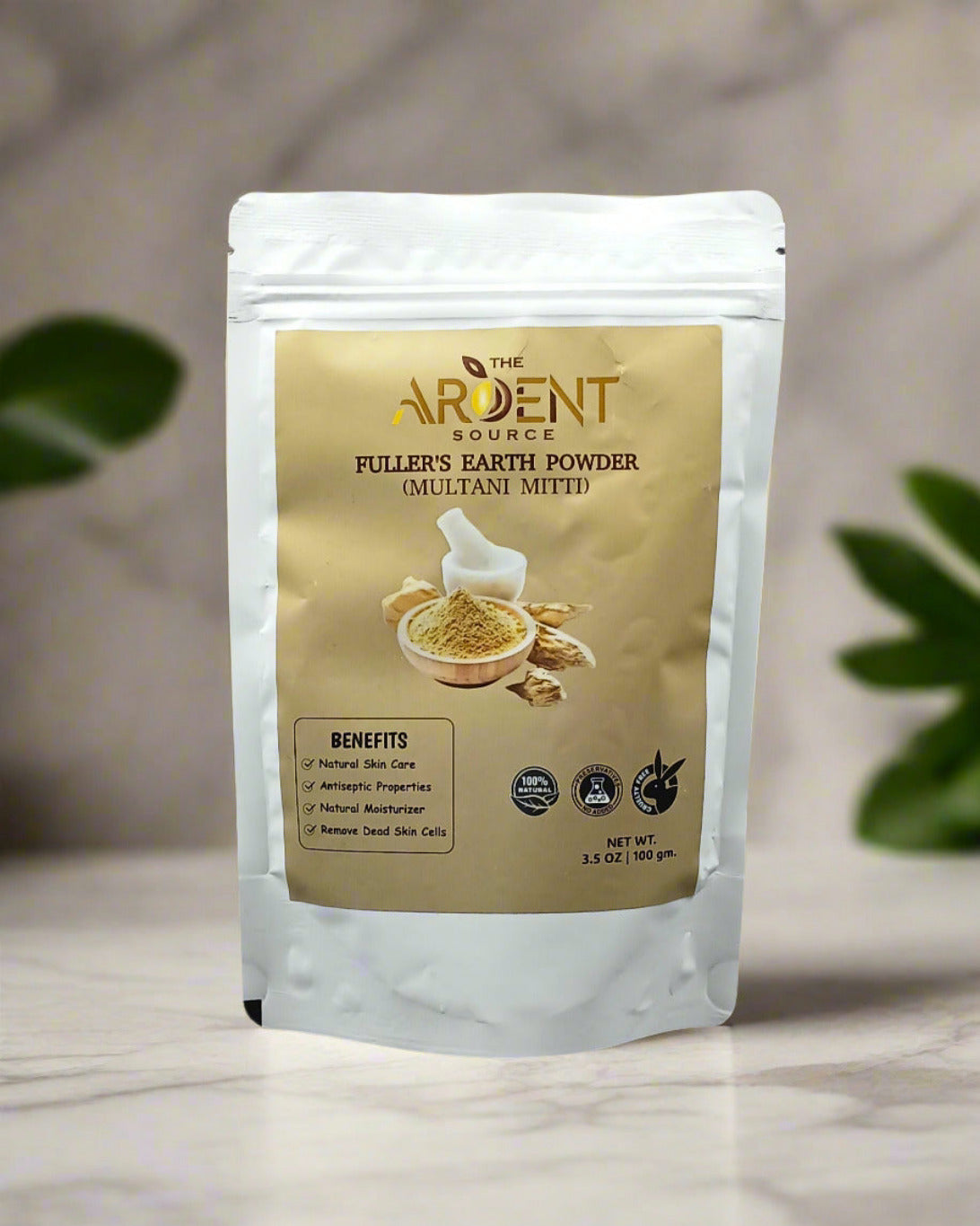 Multani Mitti Powder 100gm | Fullers Earth Indian Healing Clay Mud Mask | Pure Natural Bentonite Clay For Skincare - Smooth Skin Brightening | Finest Multani Mitti Powder