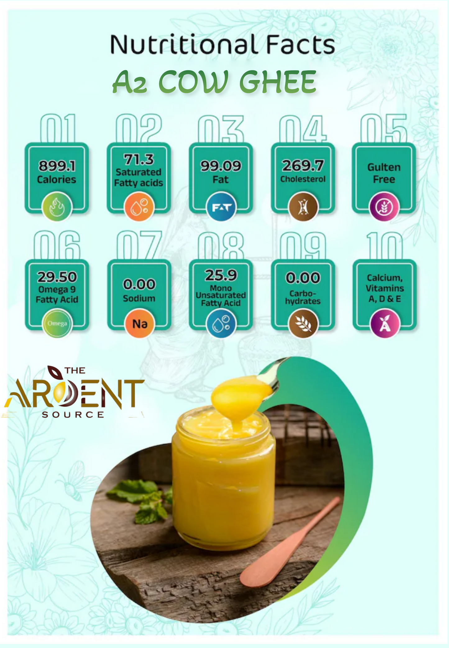 A2 Gir Cow Ghee UK | 100% Natural Desi Ghee | Bilona Churned Traditional Clarified Butter for Indian Cooking & Sweets