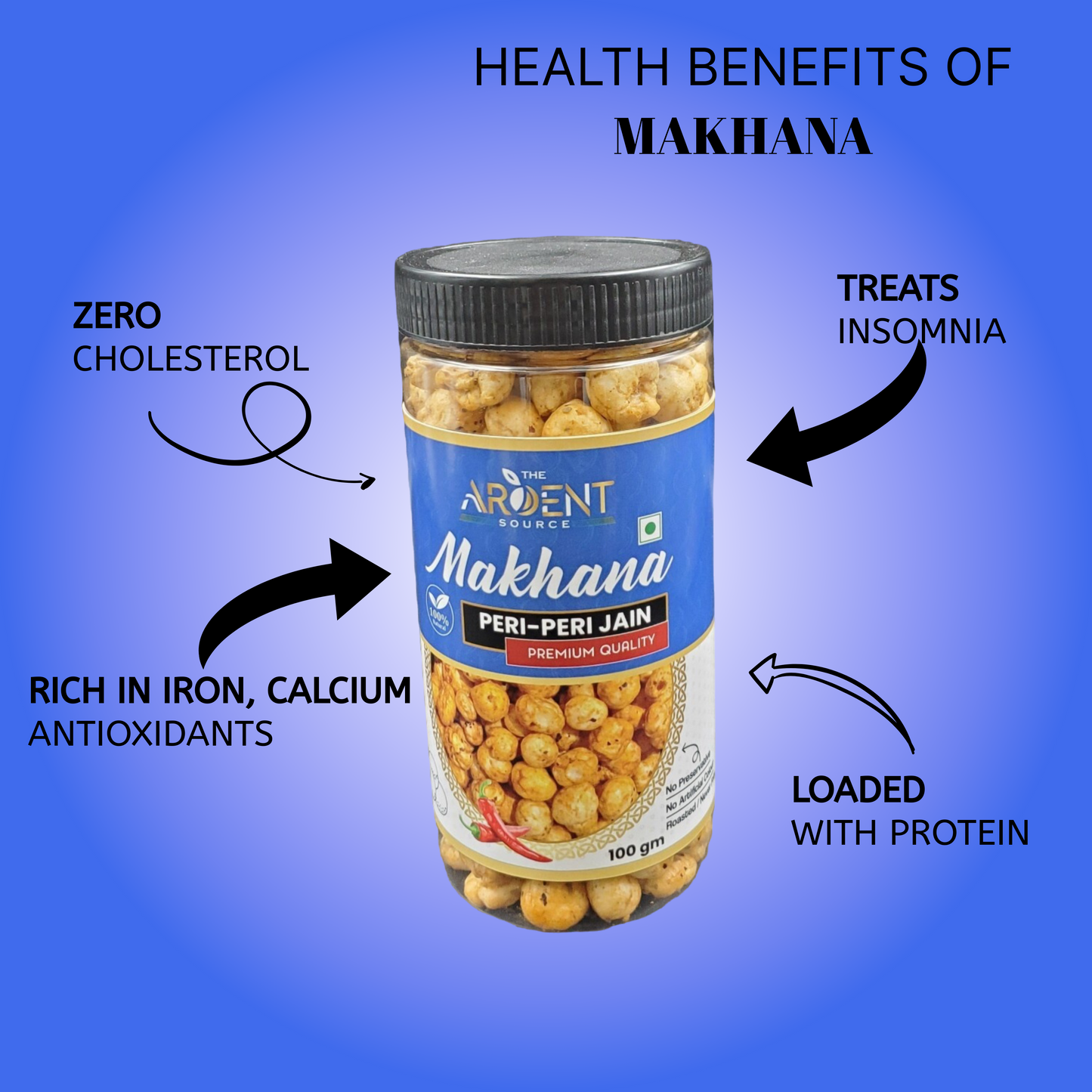 Roasted & Flavoured Makhana Combo (Himalayan Salt & Peri Peri Jain) | Healthy Party Snacks, Namkeen Flavour for Lotus Seeds Phool Makhana and Puffed Kernels | Tasty & Nutritious | Pack Of 2 | 200gm