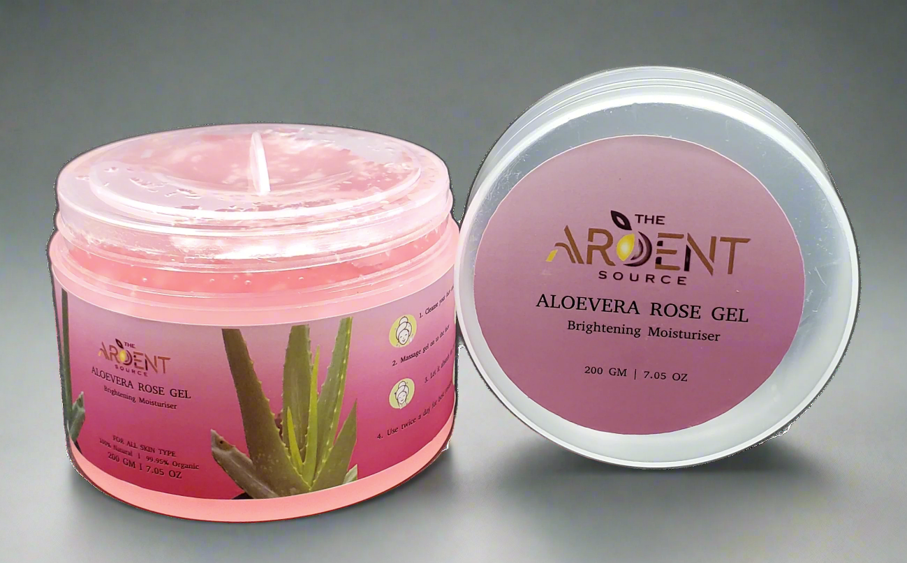 Aloe Vera Rose Gel 200ml | Reduces Skin Redness | Improves Skin Tone | Reduces Dark Spots | Replenishes Skin Cells | Paraben & Sulfate Free - 200g | 7.05 Oz