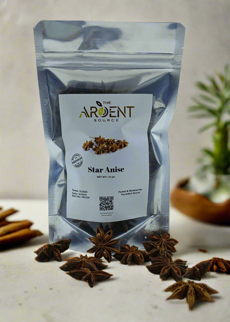Star Anise (50gm) by Ardent Source | Aniseed | Badiya | Whole Seeds
