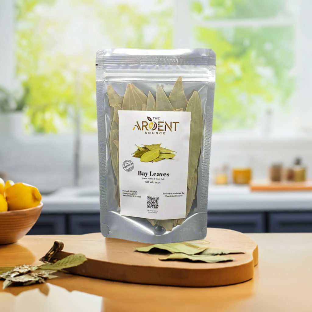 Bay Leaves by Ardent Source (20gm) | Premium Quality | Whole Dried Bay Leaves | Hand Picked | Stem-Cut