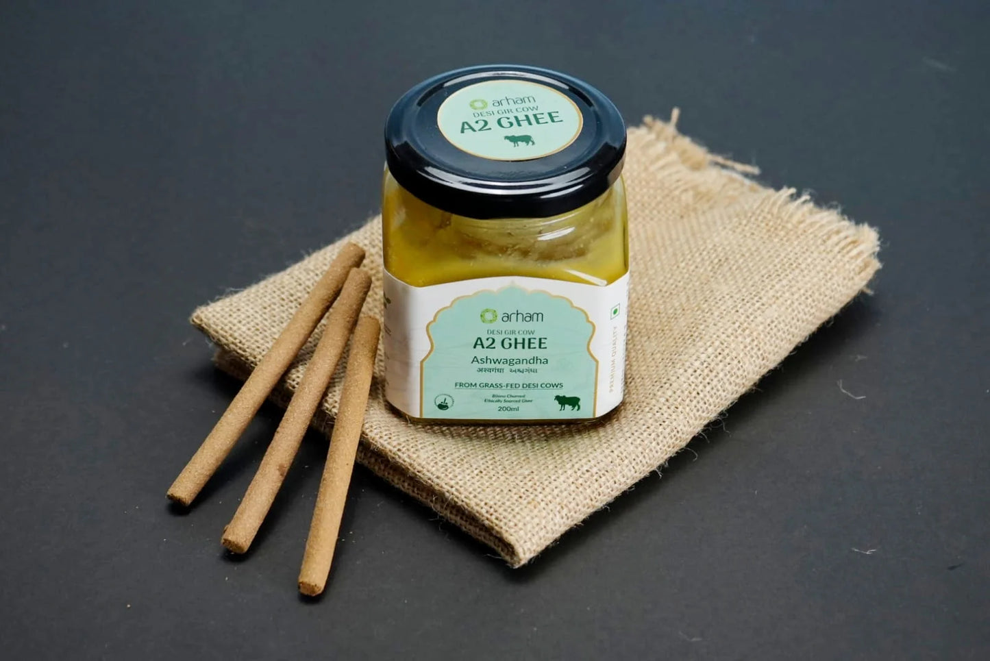 A2 Ashwagandha Ghee – 100% Natural Bilona Churned Ghee | 200ml