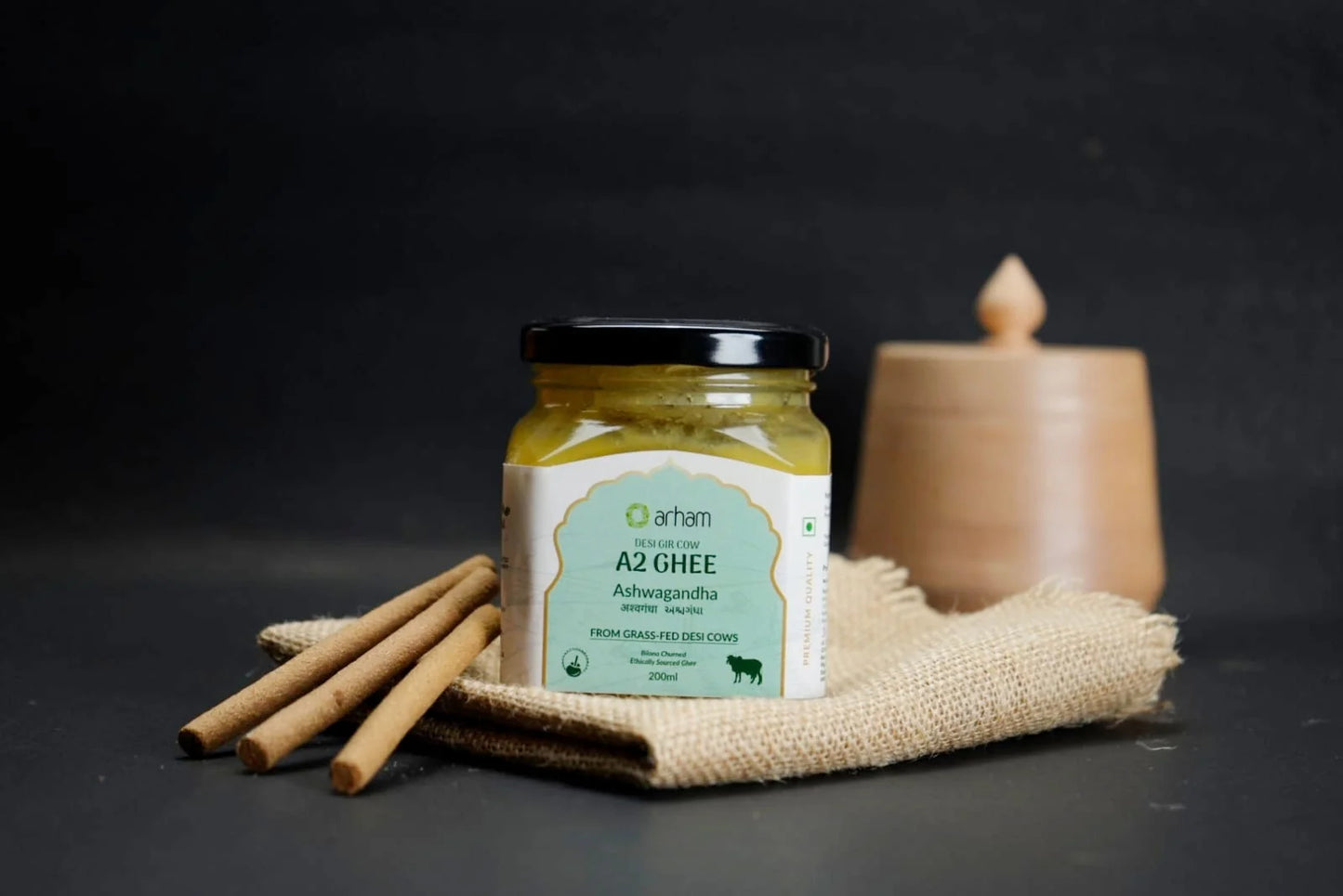 A2 Ashwagandha Ghee – 100% Natural Bilona Churned Ghee | 200ml