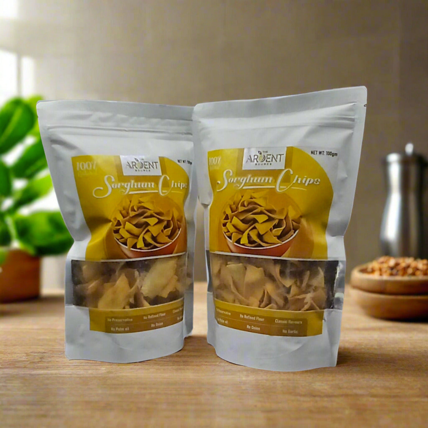 Baked Sorghum (Jowar) Chips | All Natural Ingredients | High in Fiber | Low in Sodium | Helps in Weight Loss | Calcium Rich | Gluten-Free | Vacuum Cooked | Oil-Free