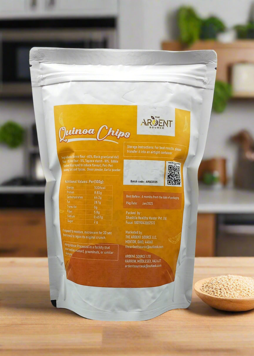 Baked Quinoa Chips | High In Fiber | Low in Sodium | Gluten-Free | Vacuum Cooked