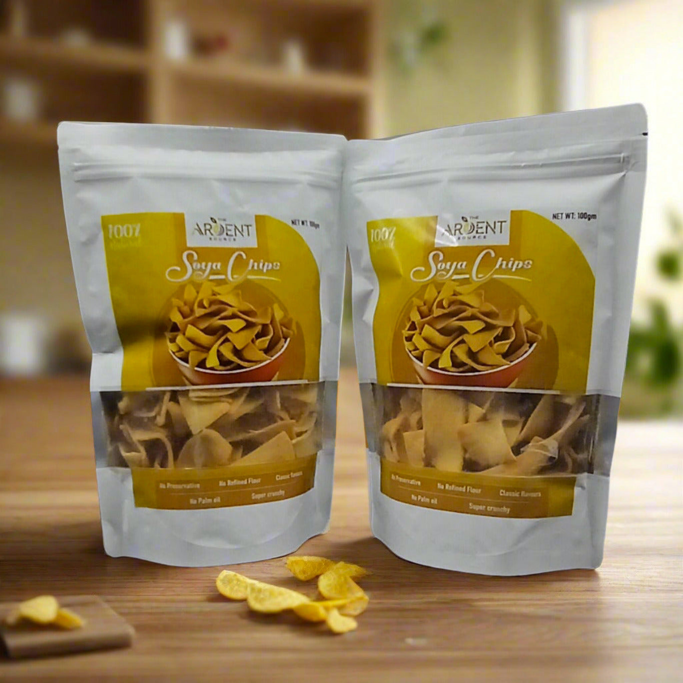 Baked Soya Chips | All Natural Ingredients | High in Fiber, Low in Sodium, Gluten-Free | Vacuum Cooked