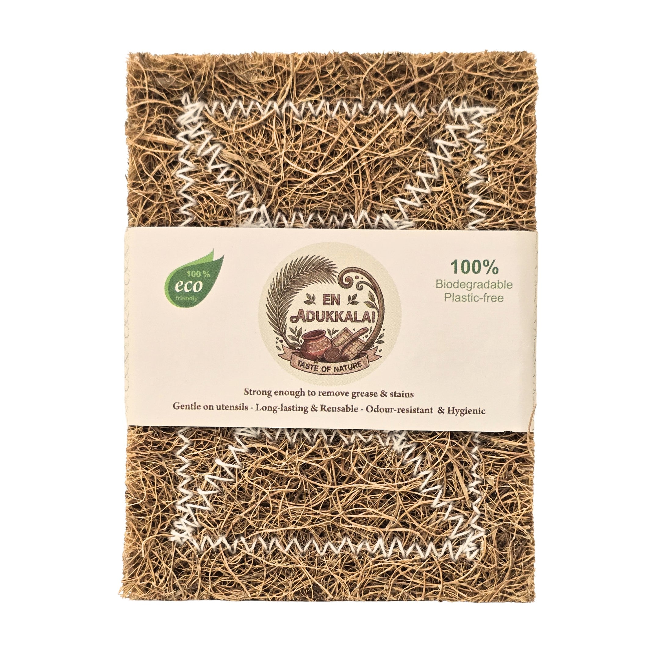 Coconut Coir Scrubber, Eco-Friendly Kitchen Cleaning Scrub (Pack of 2)-10units