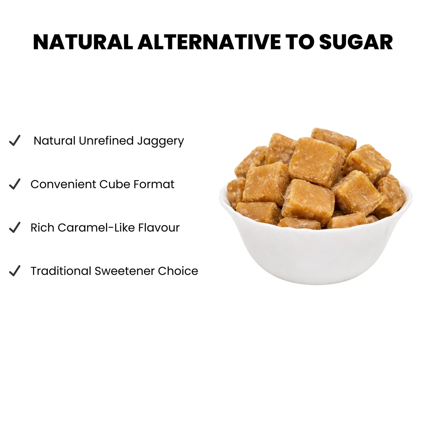 Natural Jaggery (Gur) – Pure Cane Jaggery,Chemical Free, Healthy Sugar Alternative , Sweetener