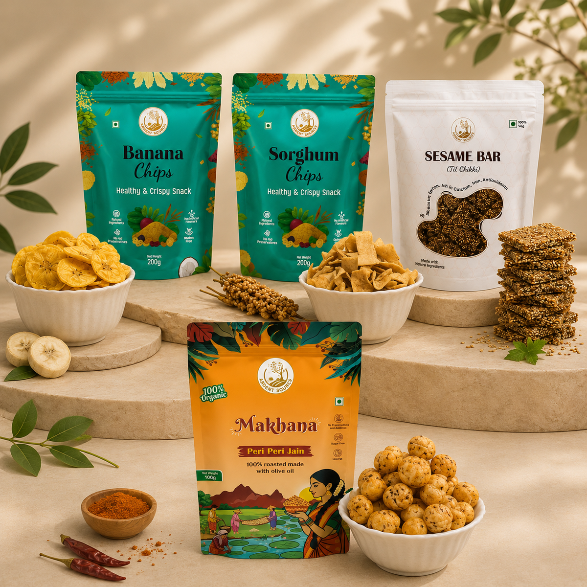 Guilt-free snack Combo (Peri-Peri Jain Flavour Makhana)