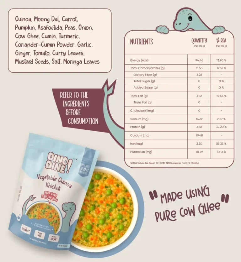 Vegetable Quinoa Khichdi – Traditional Baby Food - 20g
