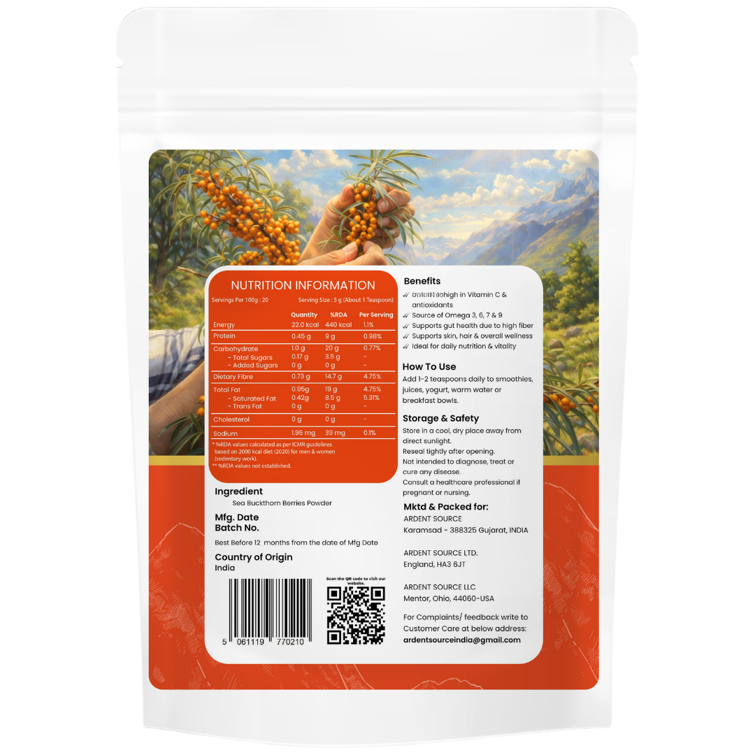 Sea Buckthorn Berry Powder 100g