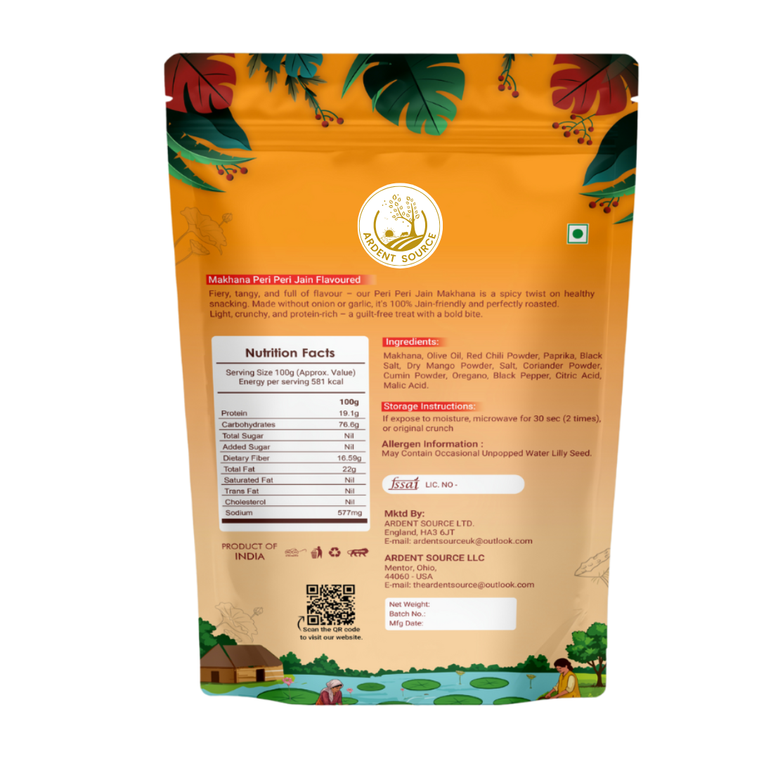 Roasted Makhana (Fox Nuts) - Healthy Snacks, Low-Calorie, High-Protein Makhana Snacks, Gluten-Free Makhana: Natural Superfood Snack | 100gm