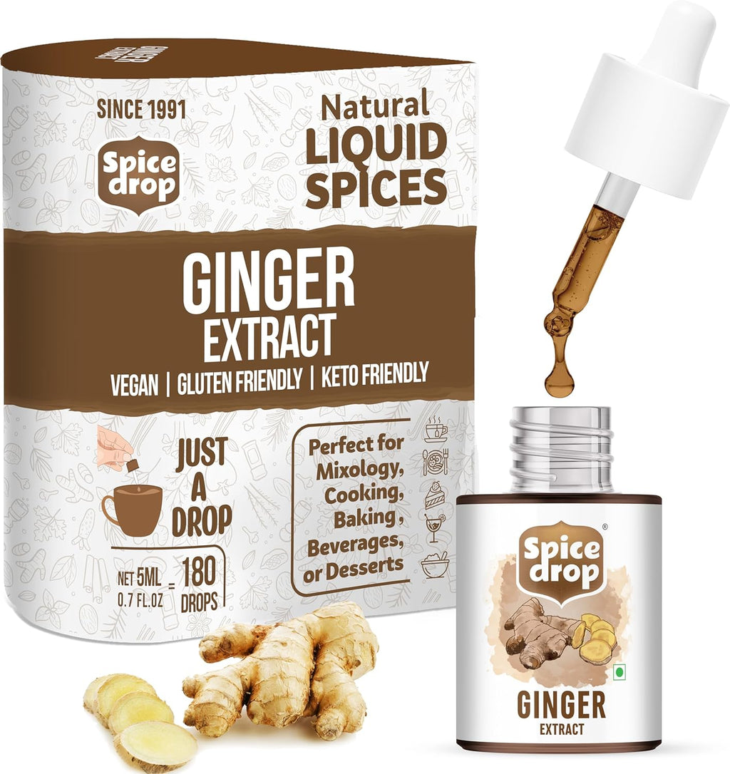 Natural Herbal Extracts 5ml – Ginger, Ginger Orange, Turmeric Latte, Chai Masala & Peppermint