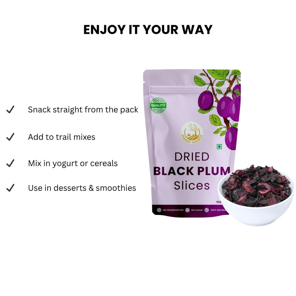 Natural Dried Jamun Slices – 100g