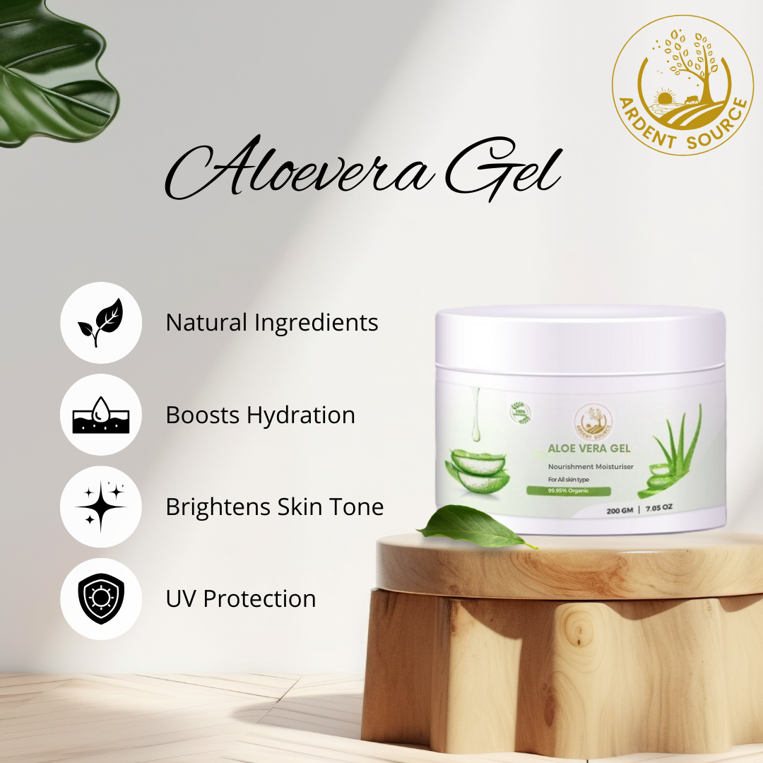 Aloe Vera Gel 200ml,Freshly Cut Aloe for Face, Body & Hair,Cooling & Refreshing,Vegan & Cruelty-Free