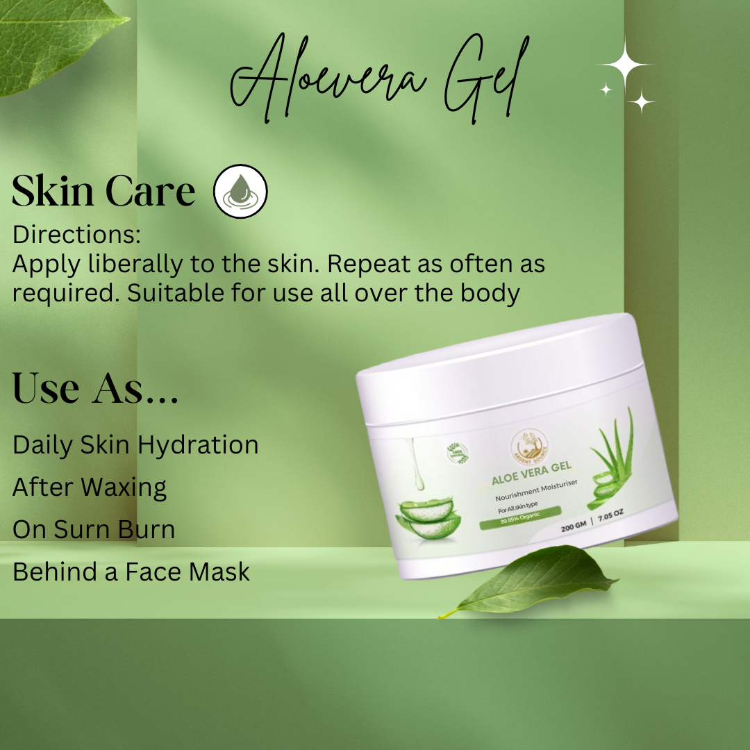 Aloe Vera Gel 200ml,Freshly Cut Aloe for Face, Body & Hair,Cooling & Refreshing,Vegan & Cruelty-Free