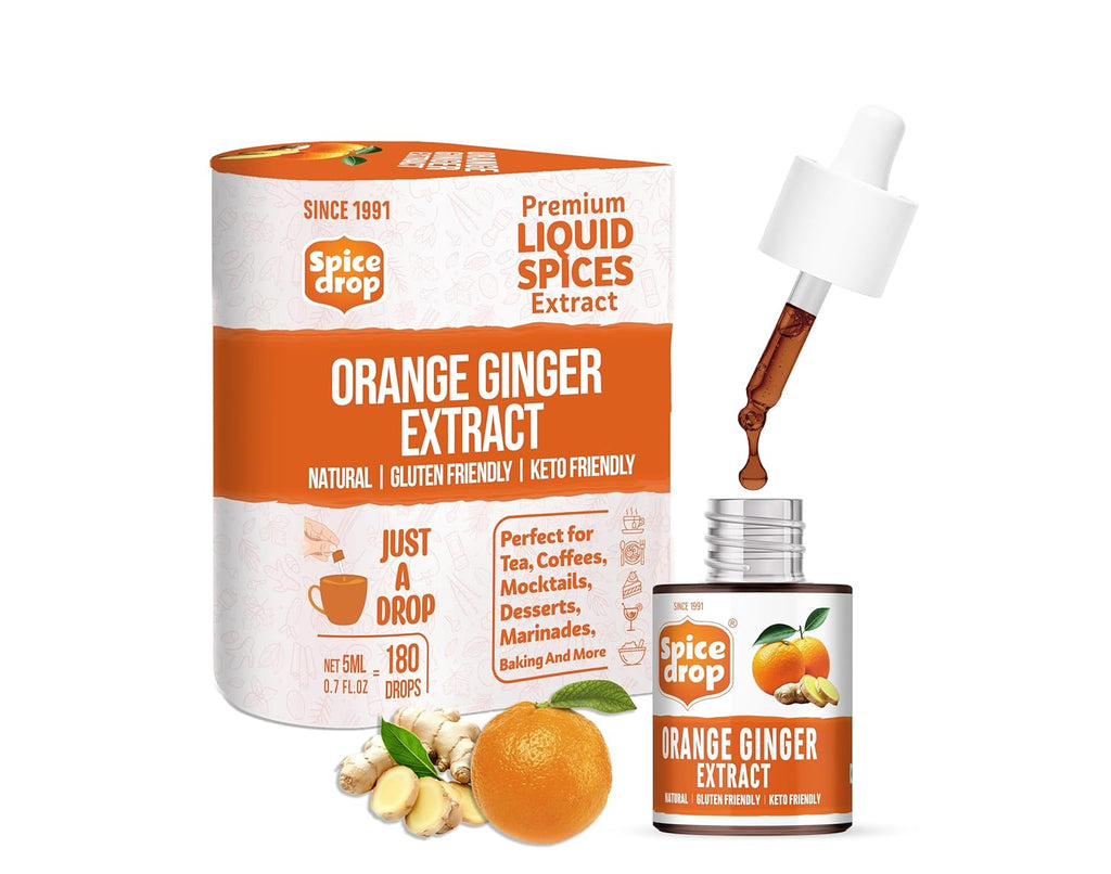 Natural Herbal Extracts 5ml – Ginger, Ginger Orange, Turmeric Latte, Chai Masala & Peppermint