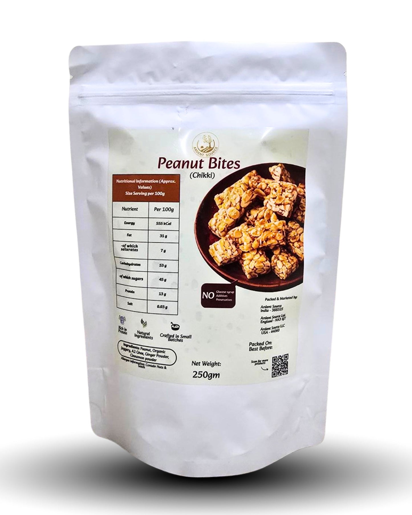 Peanut Chikki Made with Jaggery,Crunchy Jaggery Peanut Brittle, Healthy Indian Sweet Snack,Winter Special Snack 250gm