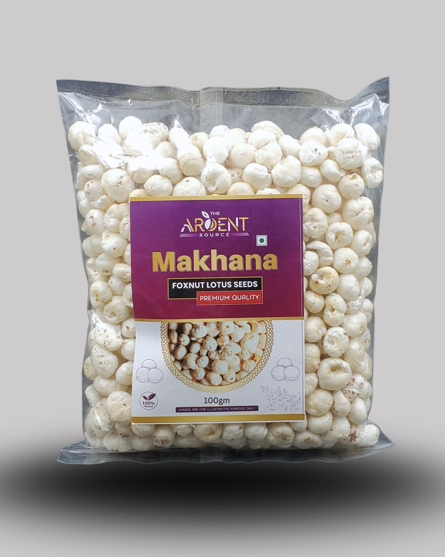 Raw Makhana | Fox Nut Lotus Seed Puffed | Gluten Free | Anti-Oxidants | MSG Free | Zero Trans Fat | No Added Preservatives and No Artificial Flavours