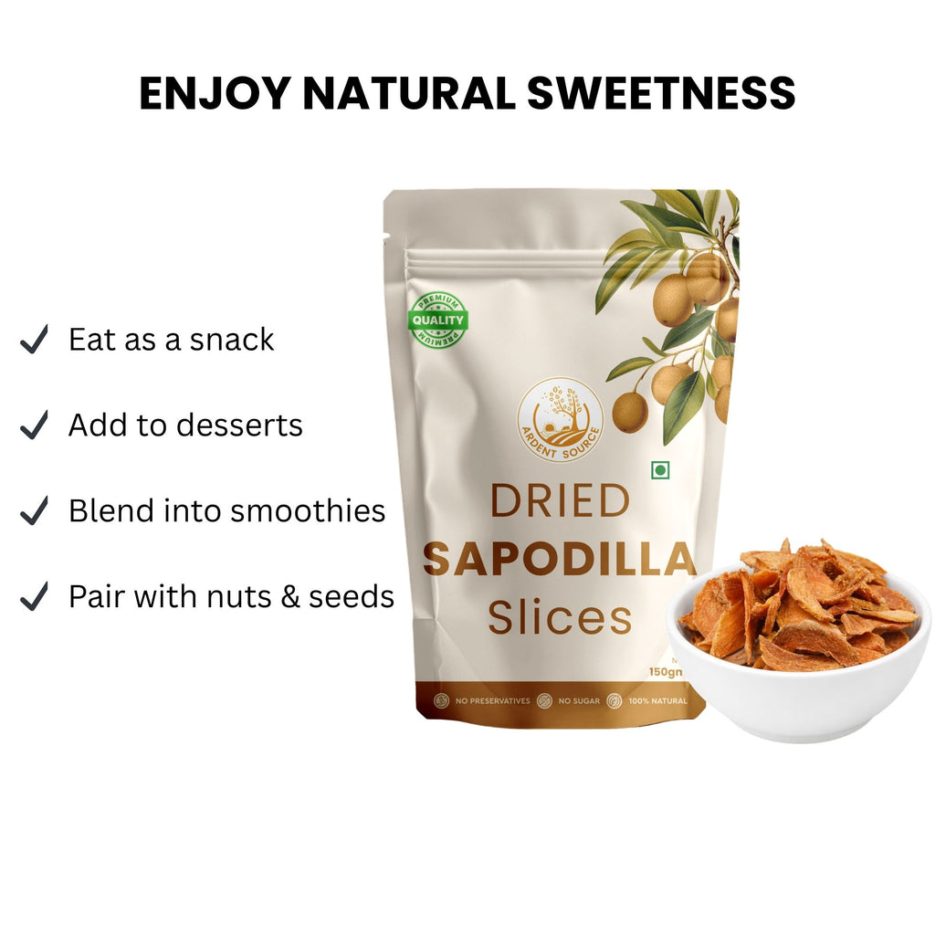 Natural Dried Sapodilla (Chickoo) Slices – 150g