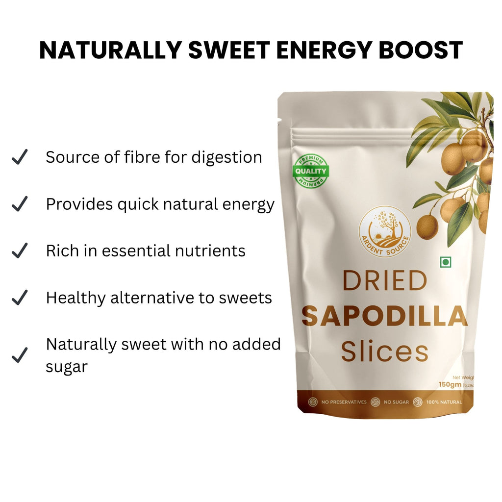 Natural Dried Sapodilla (Chickoo) Slices – 150g