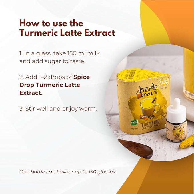 Natural Herbal Extracts 5ml – Ginger, Ginger Orange, Turmeric Latte, Chai Masala & Peppermint