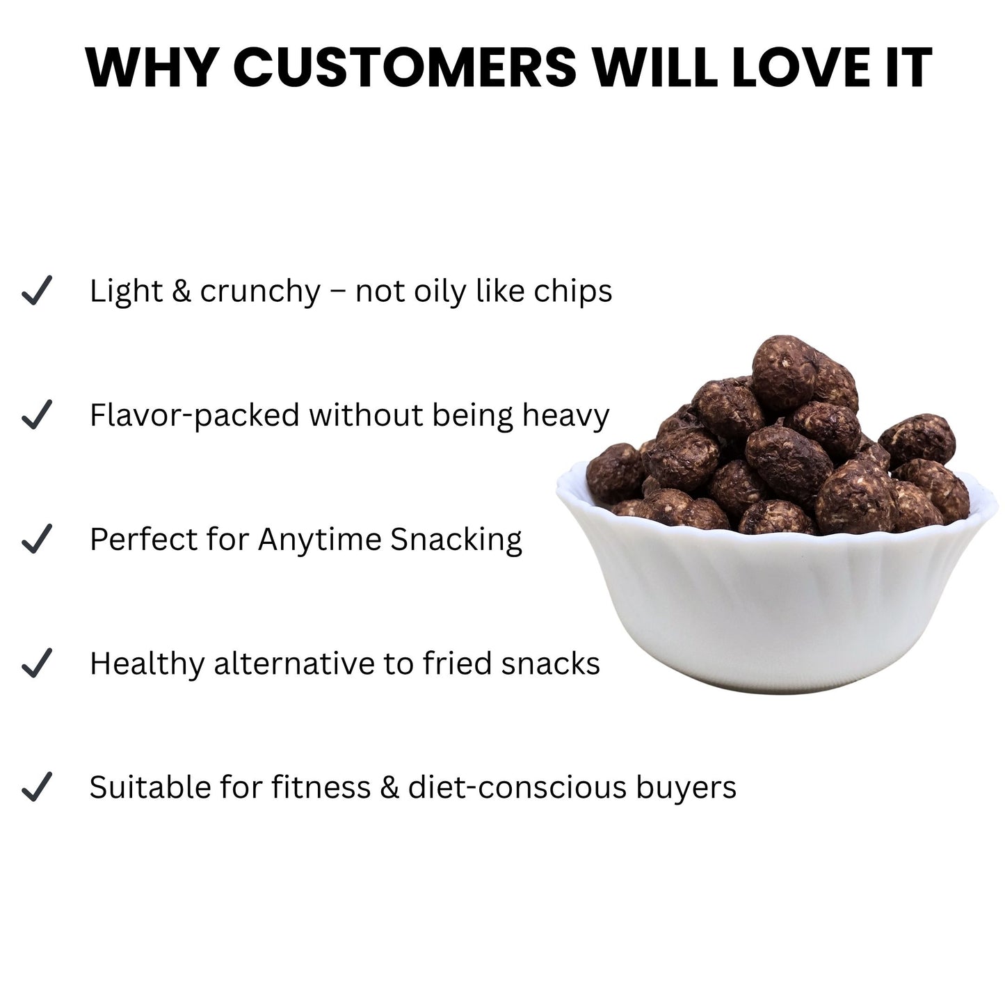 Roasted Makhana (Fox Nuts) - Healthy Snacks, Low-Calorie, High-Protein Makhana Snacks, Gluten-Free Makhana: Natural Superfood Snack | 100gm