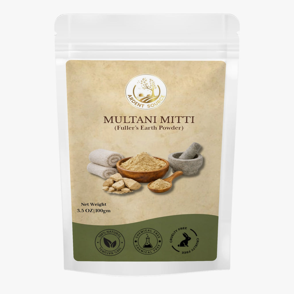 Multani Mitti Powder 100gm,Fullers Earth Indian Healing Clay Mud Masks, Finest Multani Mitti Powder