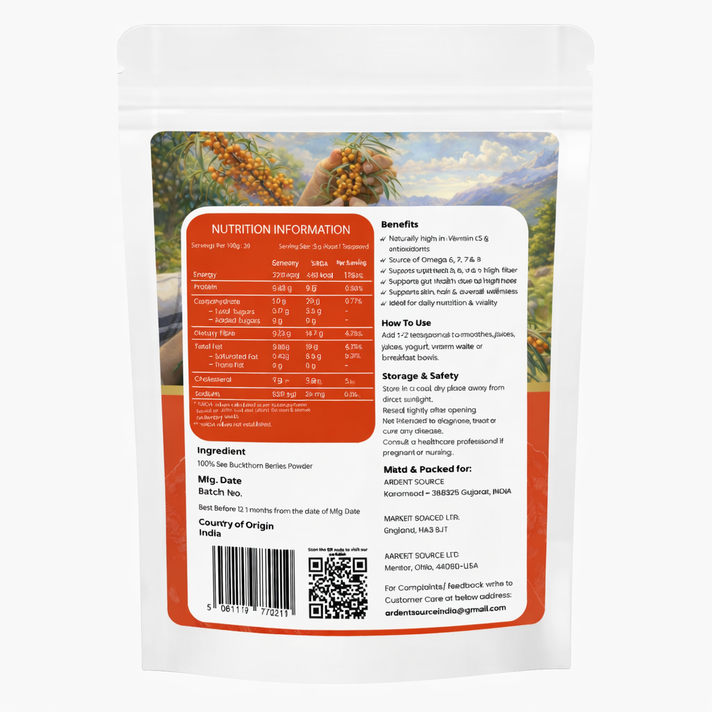 Sea Buckthorn Berry Powder 100g
