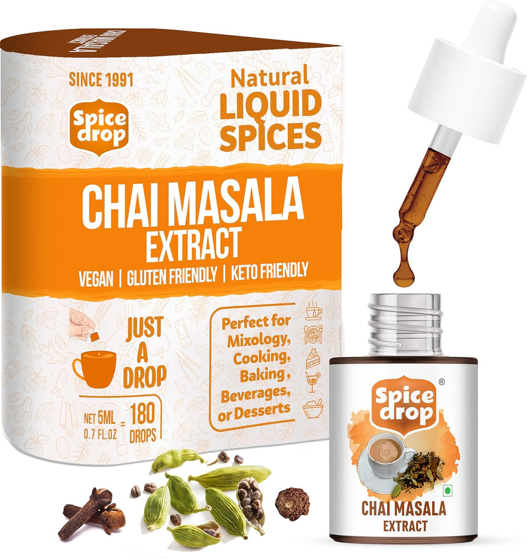 Natural Herbal Extracts 5ml – Ginger, Ginger Orange, Turmeric Latte, Chai Masala & Peppermint