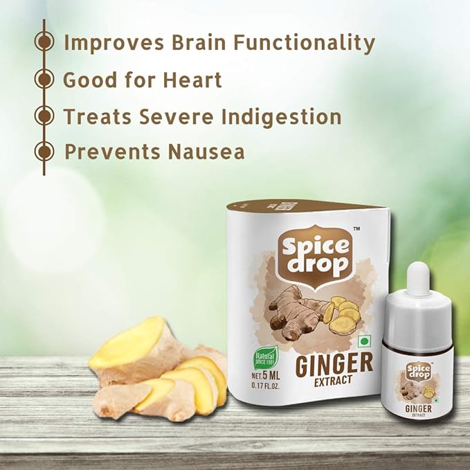 Natural Herbal Extracts 5ml – Ginger, Ginger Orange, Turmeric Latte, Chai Masala & Peppermint