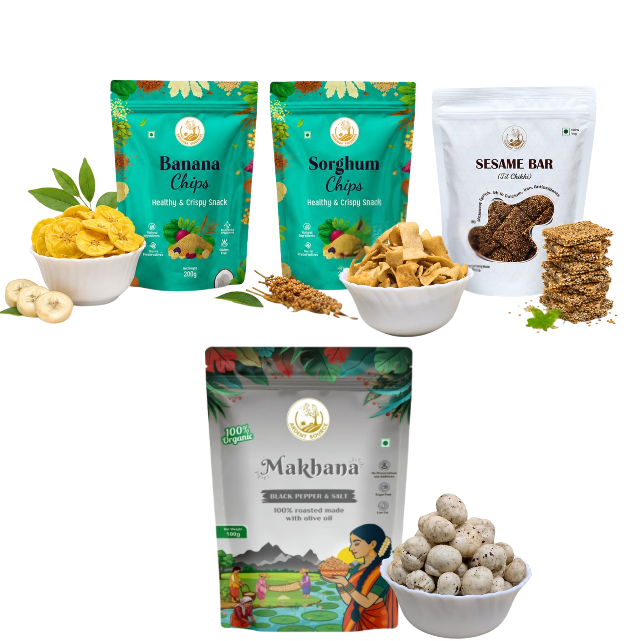 Guilt-free snack combo (Black pepper and Salt Flavour)