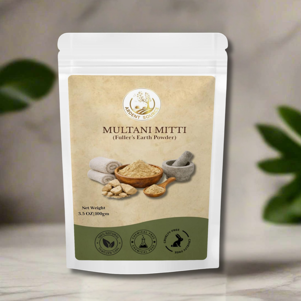 Multani Mitti Powder 100gm,Fullers Earth Indian Healing Clay Mud Masks, Finest Multani Mitti Powder