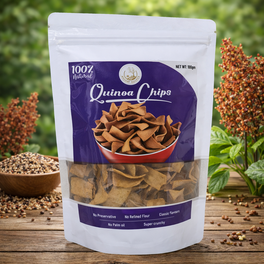 Baked Quinoa Chips (Crisps),High In Fiber,Low in Sodium,Gluten-Free,Vacuum Cooked